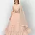 Graceful Peach thread and Zari Embroidered net semi stitched lehenga