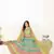 Attractive sea green thread and zari embroidered with foil mirror heavy 60gm georgette semi stitched lehenga