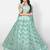 Enchanting Sea green Heavy Embroidered with Zarkan net semi stitched lehenga