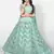 Enchanting Sea green Heavy Embroidered with Zarkan net semi stitched lehenga