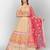 Beguiling Beige thread embroidered with Foil Mirror and Cut Work Organza Party wear Lehenga choli