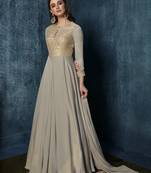 Grey zari satin salwar