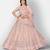 Phenomenal Peach Thread Embroidered Organza Semi Stitched Lehenga choli with dupatta