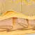 Dreamy Mustard thread embroidered with Foil Mirror Soft Tissue organza semi stitched lehenga