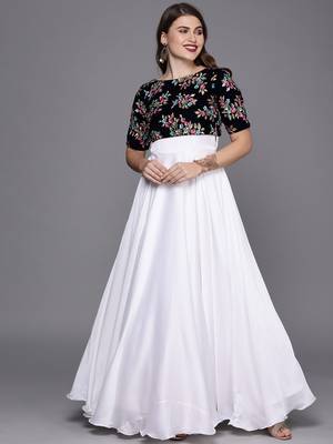 White Embroidered Satin Stitched Dori_Embroidery Party-Wear-Gowns 4