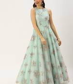 Off-White Sequins Net Stitched Sequins_Work Party-Wear-Gowns