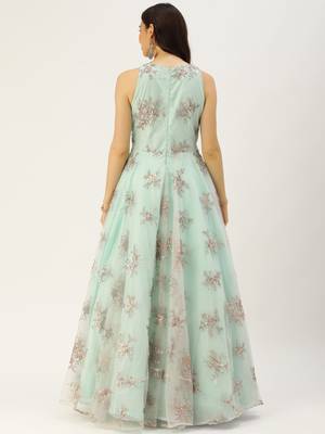 Off-White Sequins Net Stitched Sequins_Work Party-Wear-Gowns 2