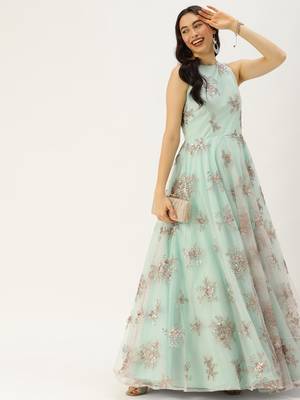 Off-White Sequins Net Stitched Sequins_Work Party-Wear-Gowns 4