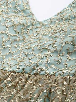 Beige Sequins Net Stitched Sequins_Work Party-Wear-Gowns 4