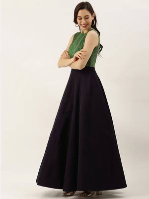 Purple Plain Taffeta Stitched Weaving_Print Party-Wear-Gowns 3