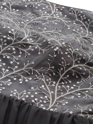 Black Sequins Georgette Stitched Sequins_Work Party-Wear-Gowns 4