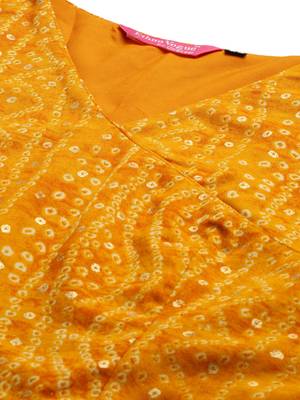 Yellow Printed Viscose Stitched Weaving_Print Party-Wear-Gowns 4