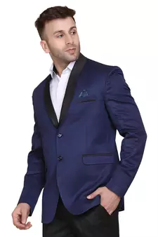 Blue plain cotton men-wedding-dresses