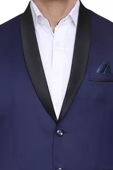 Blue plain cotton men-wedding-dresses