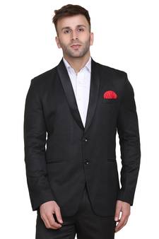 Black plain cotton men-wedding-dresses