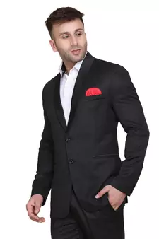 Black plain cotton men-wedding-dresses