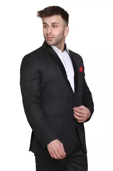 Black plain cotton men-wedding-dresses
