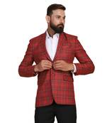 Red plain pure woolen blends men-wedding-dresses