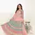 Delightfully Light-pink thread and zari embroidered with foil mirror heavy 60gm georgette semi stitched lehenga