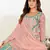 Delightfully Light-pink thread and zari embroidered with foil mirror heavy 60gm georgette semi stitched lehenga