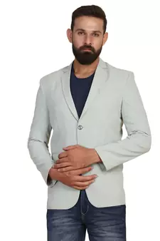 Green plain faux woolen blends men-wedding-dresses