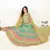 Attractive sea green thread and zari embroidered with foil mirror heavy 60gm georgette semi stitched lehenga