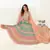 Captivating Light-peach thread and zari embroidered with foil mirror heavy 60gm georgette semi stitched lehenga
