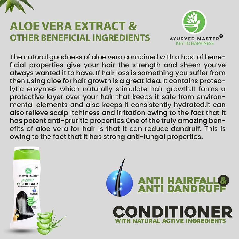 Ayurved Master Aloevera Based For Relief From Dandruff Flakes Free from Paraben and Sulphate | 200ML