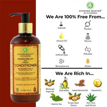 Ayurved Master 100% Chemical Free From morocco Contains Keratin Organic  Vegan & Plant Based | 300ML Conditioner 2
