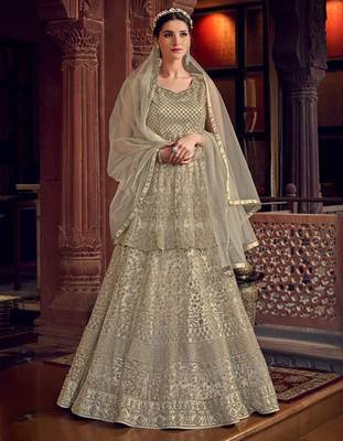 Off-white embroidered net salwar 1