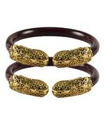 Maroon Color Acrylic And Brass Bangle