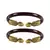 Maroon Color Acrylic And Brass Bangle