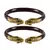 Maroon Color Acrylic And Brass Bangle