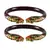 Maroon Color Acrylic And Brass Bangle
