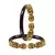 Maroon Color Acrylic And Brass Bangle