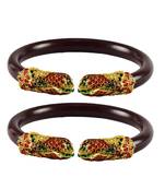 Maroon Color Acrylic And Brass Bangle