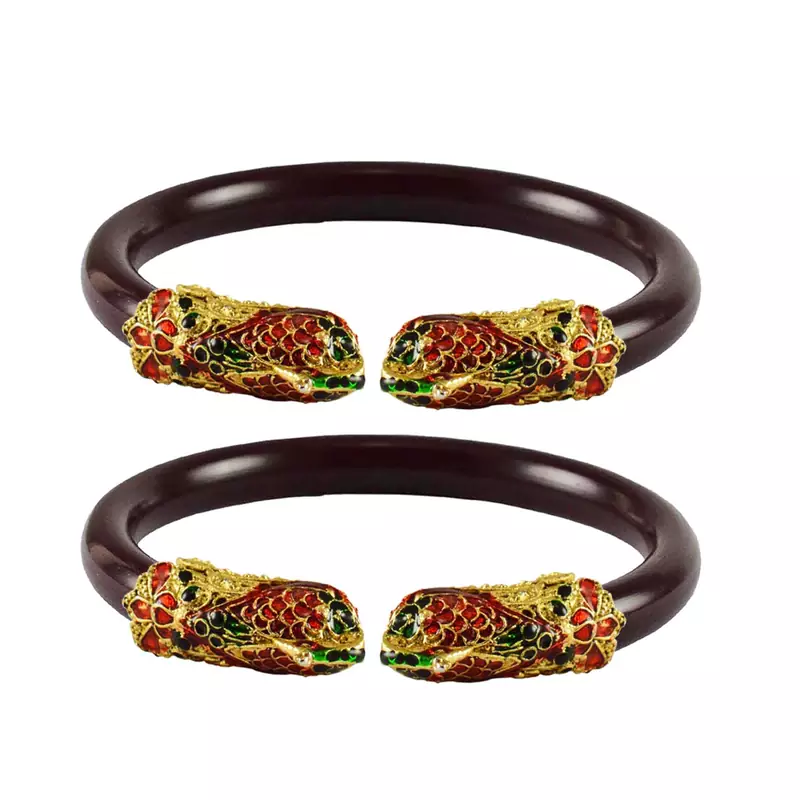 Maroon Color Acrylic And Brass Bangle