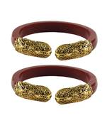 Red  Color Acrylic And Brass Bangle