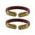 Red  Color Acrylic And Brass Bangle