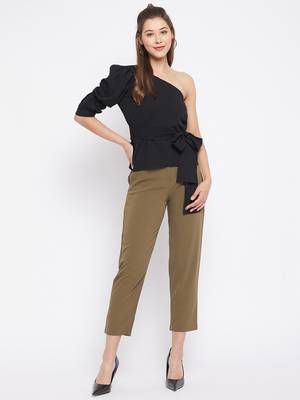 Black plain polyester party-tops 3