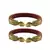 Red  Color Acrylic And Brass Bangle
