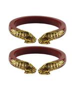 Red  Color Acrylic And Brass Bangle