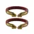 Red  Color Acrylic And Brass Bangle
