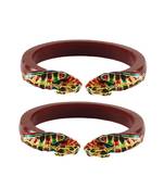 Red  Color Acrylic And Brass Bangle