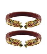 Red  Color Acrylic And Brass Bangle