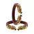 Red  Color Acrylic And Brass Bangle