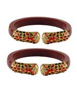 Red  Color Acrylic And Brass Bangle