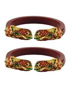 Red  Color Acrylic And Brass Bangle