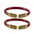 Red  Color Acrylic And Brass Bangle