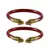 Red  Color Acrylic And Brass Bangle